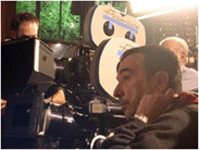 Fotograf&iacute;a del rodaje de la pel&iacute;cula Tiovivo c.1950