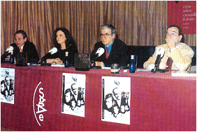 Foto del del jurado en la ceremonia de entrega de los premios Nickel Odeon 1999.